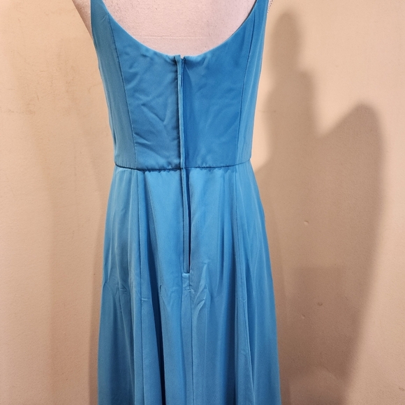 David's Bridal Elegant Malibu Blue Maxi Dress Size 10 - Picture 7 of 12